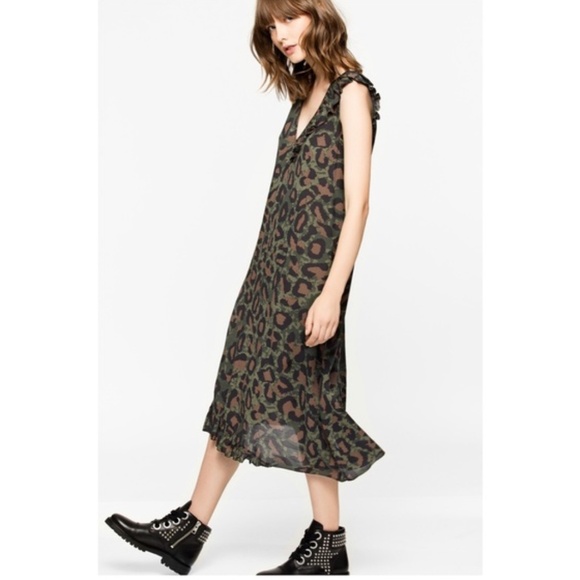 Zadig & Voltaire Rebelle Leo midi dress XS - Picture 3 of 9